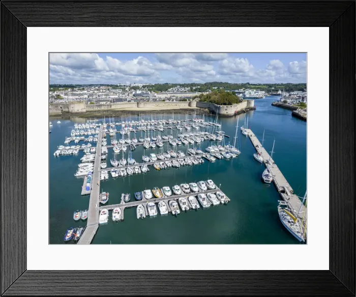 Framed Print : France, Brittany, Concarneau, walled Town and Harbour