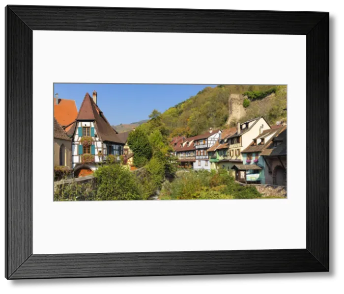 Framed Print : Half-timbered house on Weiss River, Kaysersberg, Alsace, Alsatian Wine Route, Haut-Rhin Framed Print : Half-timbered house on Weiss River, Kaysersberg, Alsace, Alsatian Wine Route, Haut-Rhin