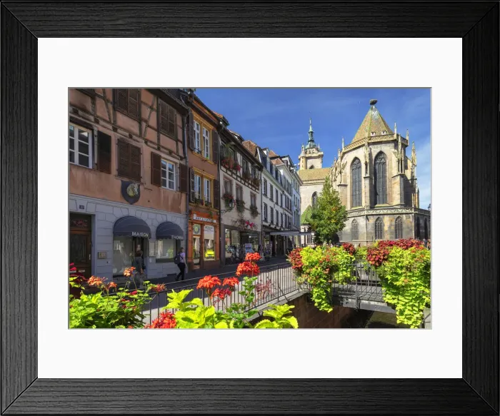 Framed Print : Tourist train at St. Martin Cathedral (Collegiate Saint-Martin), Colmar, Alsace Framed Print : Tourist train at St. Martin Cathedral (Collegiate Saint-Martin), Colmar, Alsace