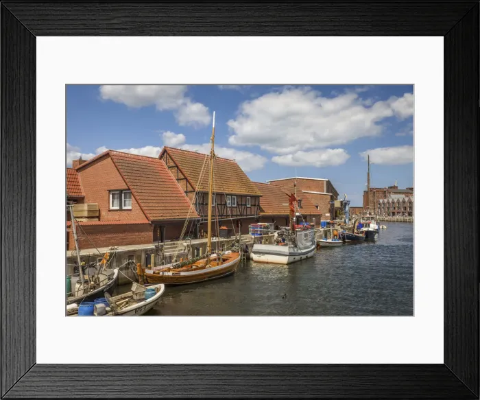 Framed Print : Historic boats in the port of Wismar, Mecklenburg-Western Pomerania, Northern Germany Framed Print : Historic boats in the port of Wismar, Mecklenburg-Western Pomerania, Northern Germany