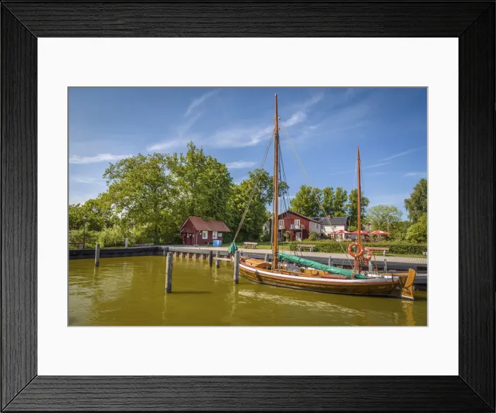Framed Print : Zeesen boat in the Boddenhafen of Born am Darss, Mecklenburg-Western Pomerania Framed Print : Zeesen boat in the Boddenhafen of Born am Darss, Mecklenburg-Western Pomerania