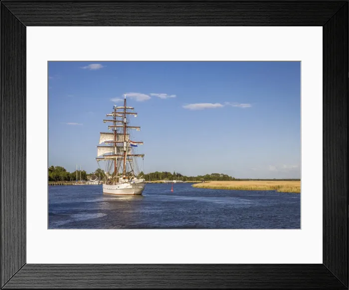 Framed Print : Windjammer on the bay near Zingst, Mecklenburg-Western Pomerania, Northern Germany Framed Print : Windjammer on the bay near Zingst, Mecklenburg-Western Pomerania, Northern Germany
