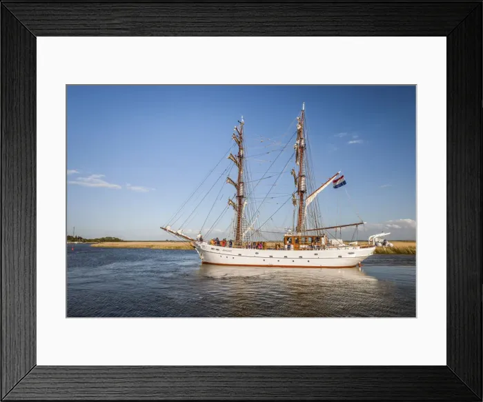Framed Print : Windjammer on the bay near Zingst, Mecklenburg-Western Pomerania, Northern Germany Framed Print : Windjammer on the bay near Zingst, Mecklenburg-Western Pomerania, Northern Germany