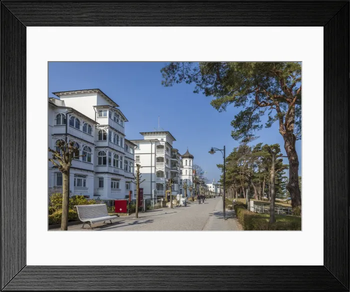 Framed Print : Old villas on the waterfront in Binz on Ruegen, Mecklenburg-Western Pomerania, Northern Germany, Germany Framed Print : Old villas on the waterfront in Binz on Ruegen, Mecklenburg-Western Pomerania, Northern Germany, Germany