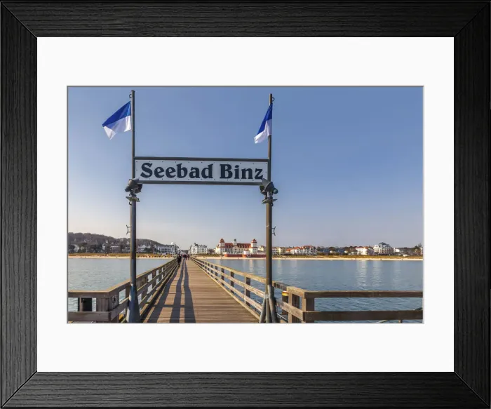 Framed Print : Binz pier on Ruegen, Mecklenburg-Western Pomerania, Northern Germany, Germany Framed Print : Binz pier on Ruegen, Mecklenburg-Western Pomerania, Northern Germany, Germany