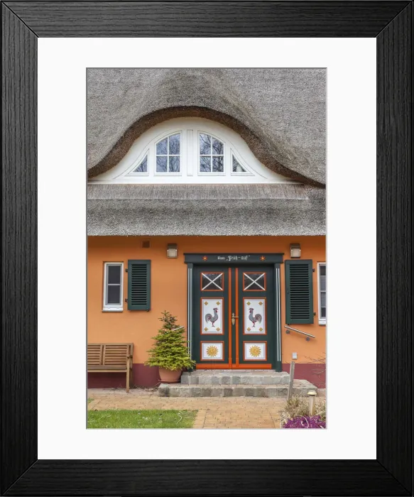 Framed Print : Beautiful traditional door in Wustrow, Mecklenburg-Western Pomerania, Northern Germany Framed Print : Beautiful traditional door in Wustrow, Mecklenburg-Western Pomerania, Northern Germany