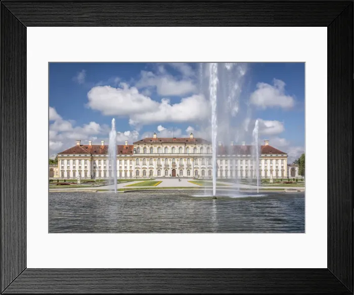 Framed Print : Schleissheim New Palace with the large fountain, Oberschleissheim, Upper Bavaria, Bavaria, Germany Framed Print : Schleissheim New Palace with the large fountain, Oberschleissheim, Upper Bavaria, Bavaria, Germany