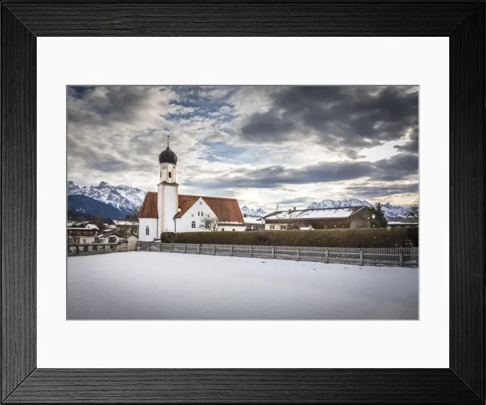 Framed Print : Church of St. Jakob in Wallgau, Upper Bavaria, Bavaria, Germany Framed Print : Church of St. Jakob in Wallgau, Upper Bavaria, Bavaria, Germany
