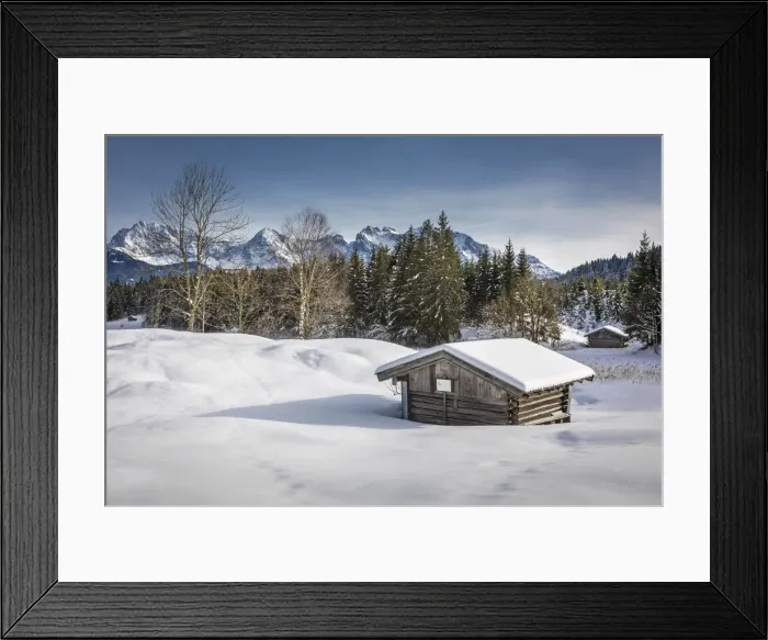Framed Print : Winter landscape near the Geroldsee, Kruen, Upper Bavaria, Bavaria, Germany Framed Print : Winter landscape near the Geroldsee, Kruen, Upper Bavaria, Bavaria, Germany
