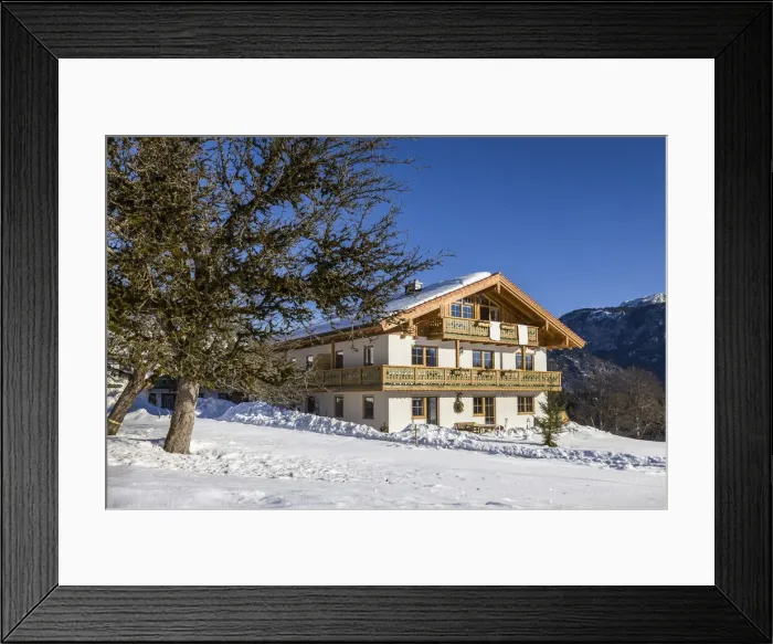 Framed Print : Country house above Bischofswiesen, Upper Bavaria, Bavaria, Germany Framed Print : Country house above Bischofswiesen, Upper Bavaria, Bavaria, Germany