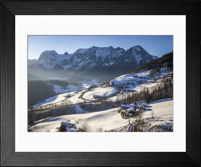 Framed Print : Winter landscape in the Berchtesgaden Alps above Ramsau, Upper Bavaria, Bavaria, Germany Framed Print : Winter landscape in the Berchtesgaden Alps above Ramsau, Upper Bavaria, Bavaria, Germany