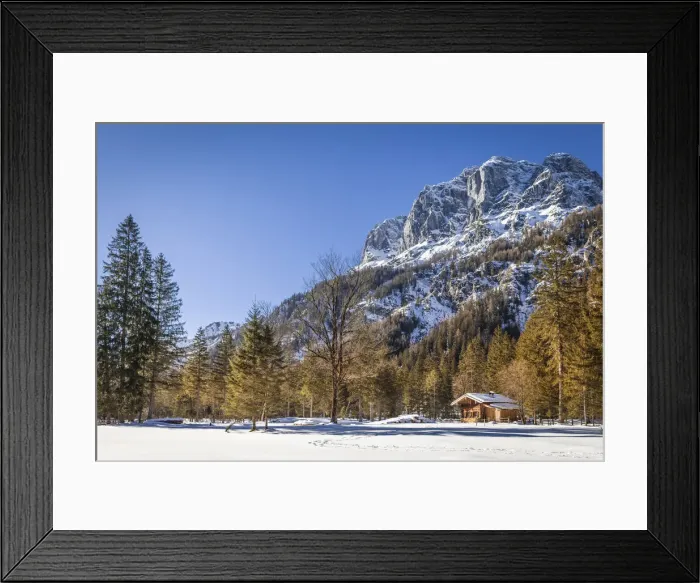 Framed Print : Snow-covered Klausbach valley near Ramsau, Upper Bavaria, Bavaria, Germany Framed Print : Snow-covered Klausbach valley near Ramsau, Upper Bavaria, Bavaria, Germany