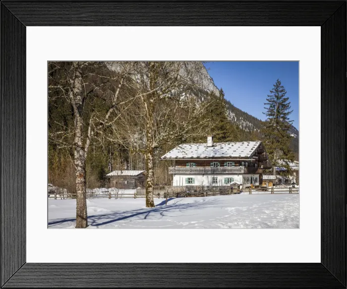 Framed Print : Klausbach House in the Klausbach valley near Ramsau, Upper Bavaria, Bavaria, Germany Framed Print : Klausbach House in the Klausbach valley near Ramsau, Upper Bavaria, Bavaria, Germany