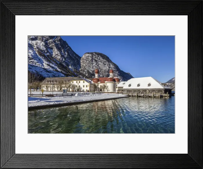 Framed Print : Pilgrimage Church of St. Bartholomae am Koenigssee, Upper Bavaria, Bavaria, Germany Framed Print : Pilgrimage Church of St. Bartholomae am Koenigssee, Upper Bavaria, Bavaria, Germany