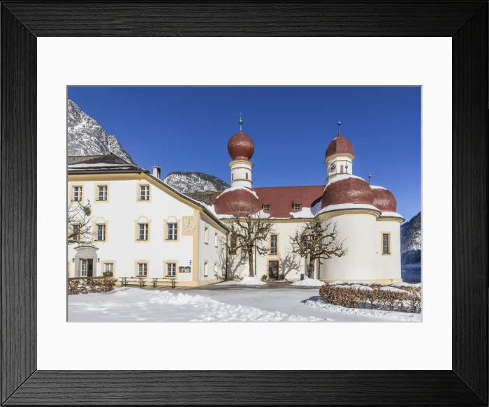 Framed Print : Pilgrimage Church of St. Bartholomae am Koenigssee, Upper Bavaria, Bavaria, Germany Framed Print : Pilgrimage Church of St. Bartholomae am Koenigssee, Upper Bavaria, Bavaria, Germany