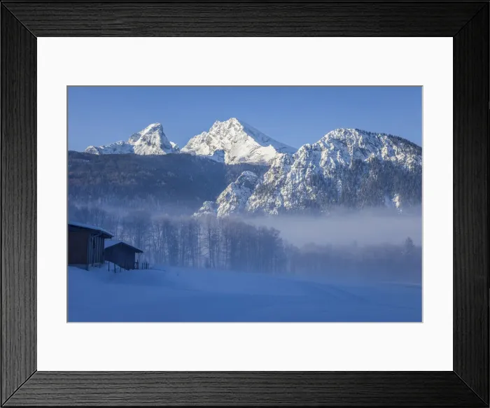 Framed Print : View to Watzmann from Schoenau am Koenigssee, Upper Bavaria, Bavaria, Germany Framed Print : View to Watzmann from Schoenau am Koenigssee, Upper Bavaria, Bavaria, Germany