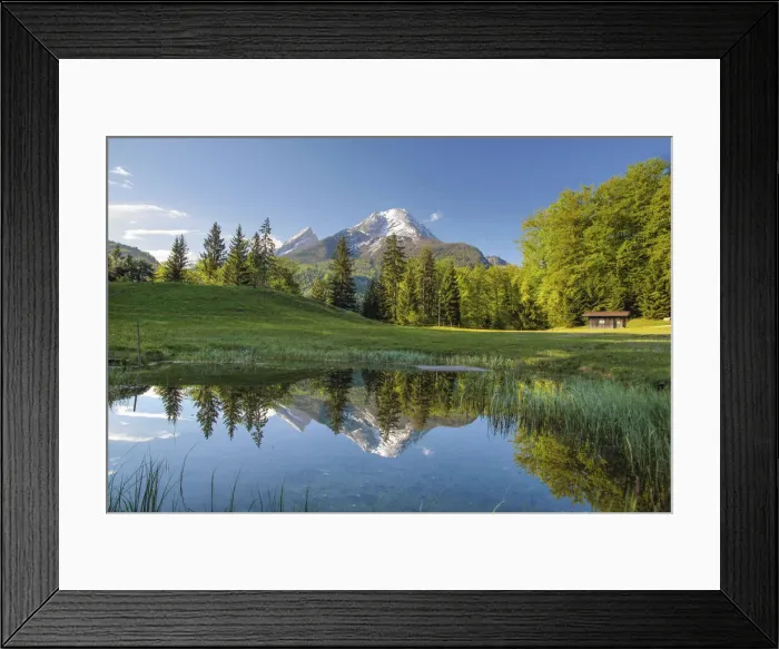 Framed Print : View to the Watzmann from Ramsau, Upper Bavaria, Bavaria, Germany Framed Print : View to the Watzmann from Ramsau, Upper Bavaria, Bavaria, Germany