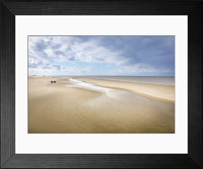 Framed Print : Mudflat landscape on the beach of St. Peter-Ording, North Friesland, Schleswig-Holstein Framed Print : Mudflat landscape on the beach of St. Peter-Ording, North Friesland, Schleswig-Holstein