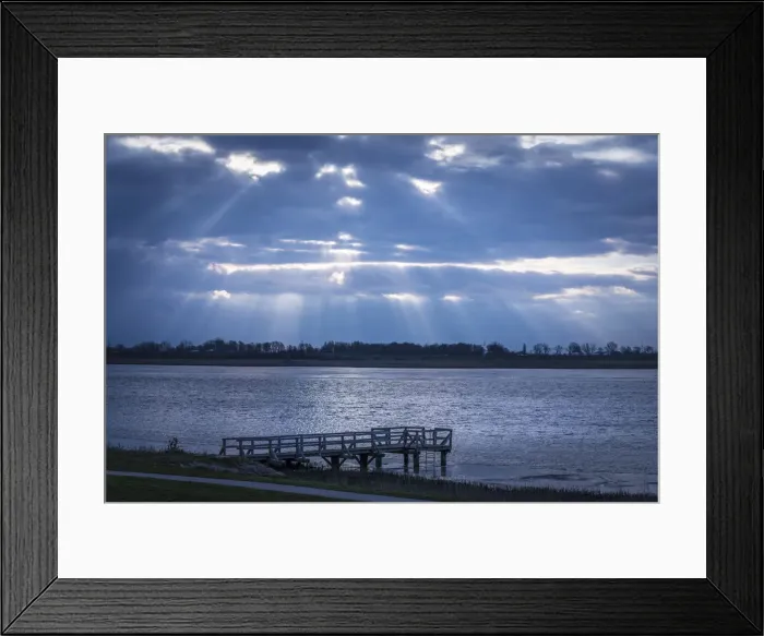 Framed Print : The Eider river flows into the North Sea at Toenning, North Friesland, Schleswig-Holstein Framed Print : The Eider river flows into the North Sea at Toenning, North Friesland, Schleswig-Holstein