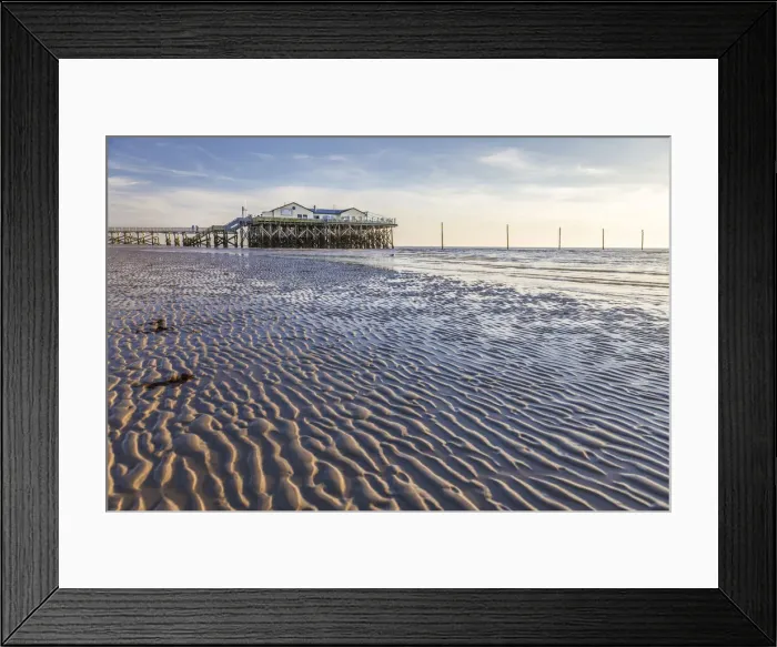 Framed Print : Stilt house on the beach in St. Peter-Ording, North Friesland, Schleswig-Holstein Framed Print : Stilt house on the beach in St. Peter-Ording, North Friesland, Schleswig-Holstein