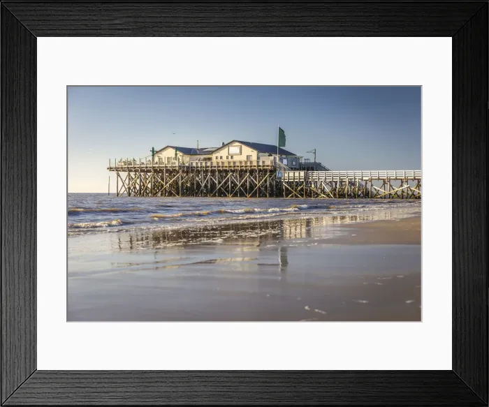 Framed Print : Stilt house on the beach in St. Peter-Ording, North Friesland, Schleswig-Holstein Framed Print : Stilt house on the beach in St. Peter-Ording, North Friesland, Schleswig-Holstein