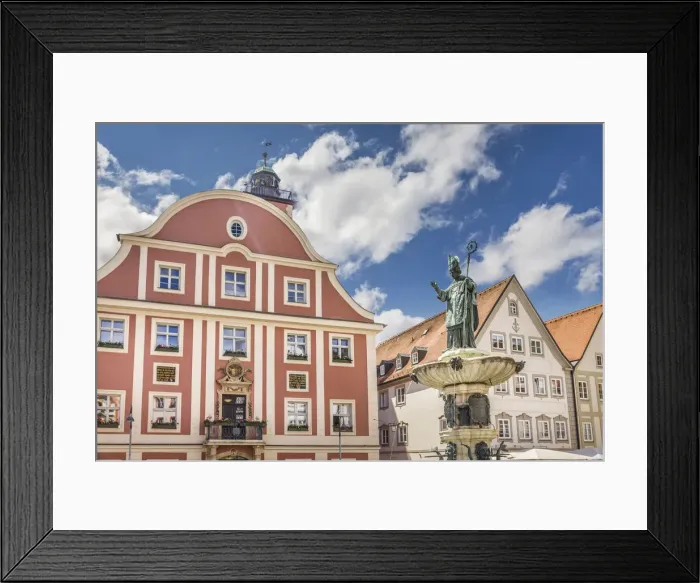 Framed Print : Market square of Eichstaett, Upper Bavaria, Bavaria, Germany