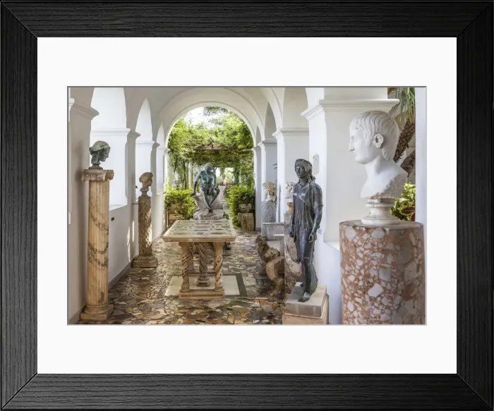 Framed Print : Statues in the garden of Villa San Michele, Anacapri, Capri, Gulf of Naples, Campania Framed Print : Statues in the garden of Villa San Michele, Anacapri, Capri, Gulf of Naples, Campania