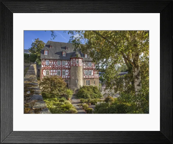 Framed Print : Half-timbered palace in the old town of Idstein, Hesse, Germany