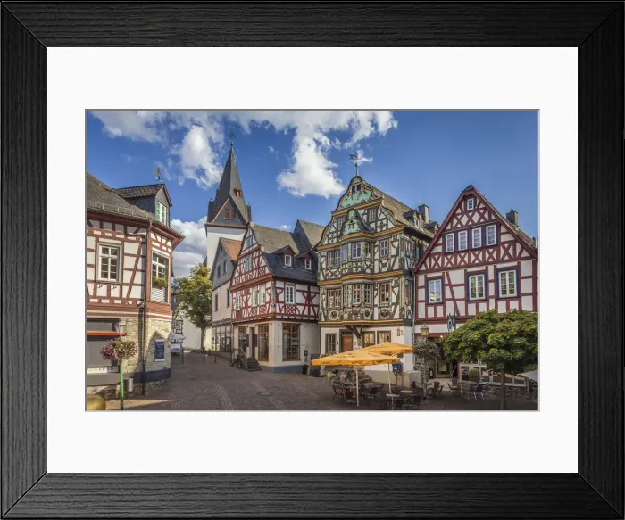 Framed Print : Historic half-timbered houses on the market square of Idstein, Hesse, Germany Framed Print : Historic half-timbered houses on the market square of Idstein, Hesse, Germany