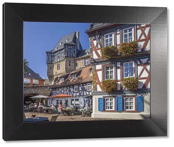 Market square and Idstein Castle, Hesse, Germany