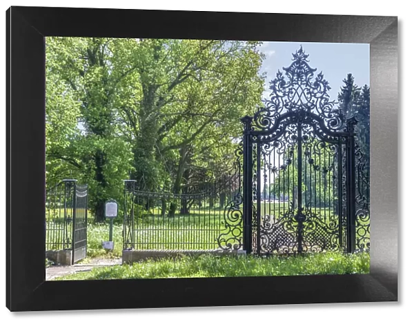 Entrance to Sanssouci Park at the New Palace, Potsdam, Brandenburg, Germany