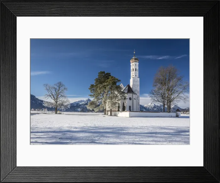 Framed Print : Pilgrimage Church of St. Coloman, Schwangau, Allgaeu, Bavaria, Germany Framed Print : Pilgrimage Church of St. Coloman, Schwangau, Allgaeu, Bavaria, Germany