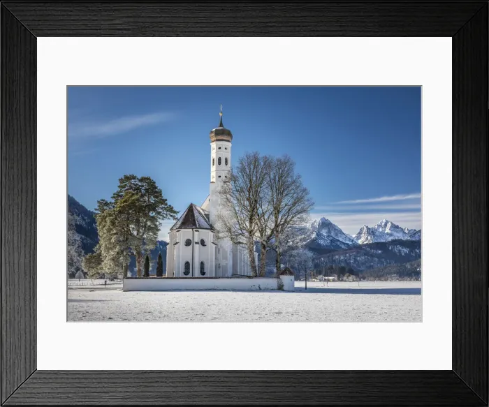 Framed Print : Sanctuary of St. Coloman, Schwangau, Allgau, Bavaria Framed Print : Sanctuary of St. Coloman, Schwangau, Allgau, Bavaria