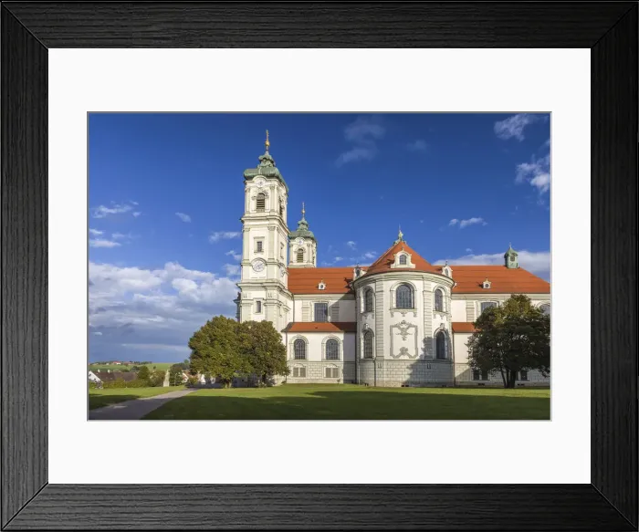Framed Print : Basilica of St. Alexander and St. Theodor of the Benedictine Abbey of Ottobeuren, Allgaeu