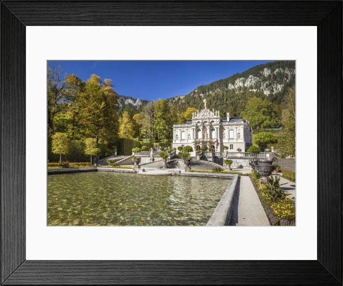 Framed Print : Linderhof Castle, Ettal, Allgaeu, Bavaria, Germany Framed Print : Linderhof Castle, Ettal, Allgaeu, Bavaria, Germany