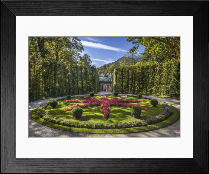 Framed Print : Park of Linderhof Palace, Ettal, Allgaeu, Bavaria, Germany