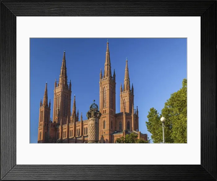 Framed Print : Market church, Wiesbaden, Hesse, Germany Framed Print : Market church, Wiesbaden, Hesse, Germany