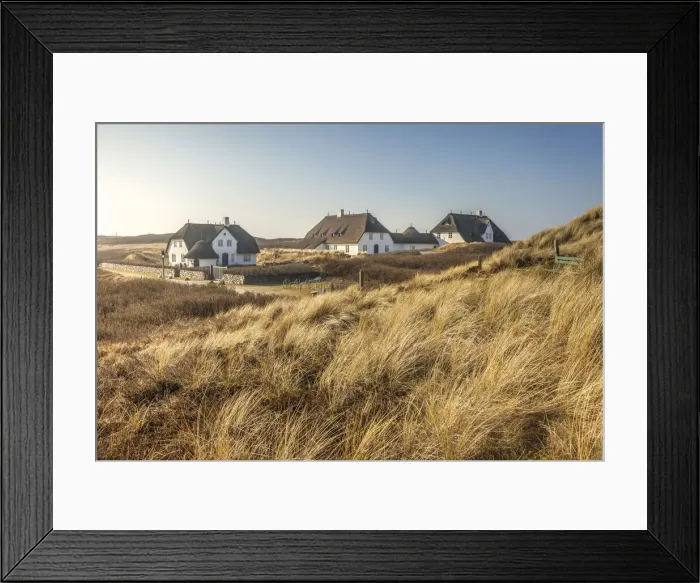 Framed Print : Thatched courtyards Kliffende north of Kampen, Sylt, Schleswig-Holstein, Germany Framed Print : Thatched courtyards Kliffende north of Kampen, Sylt, Schleswig-Holstein, Germany