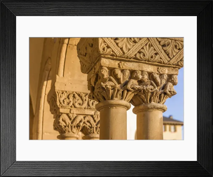 Framed Print : Capital on the palace terrace of Bad Homburg vor der Hoehe, Taunus, Hesse, Germany