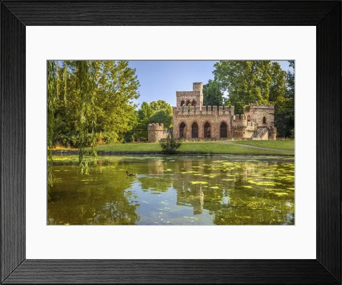 Framed Print : Moosburg Castle in the Biebrich Castle Park, Wiesbaden, Hesse, Germany Framed Print : Moosburg Castle in the Biebrich Castle Park, Wiesbaden, Hesse, Germany