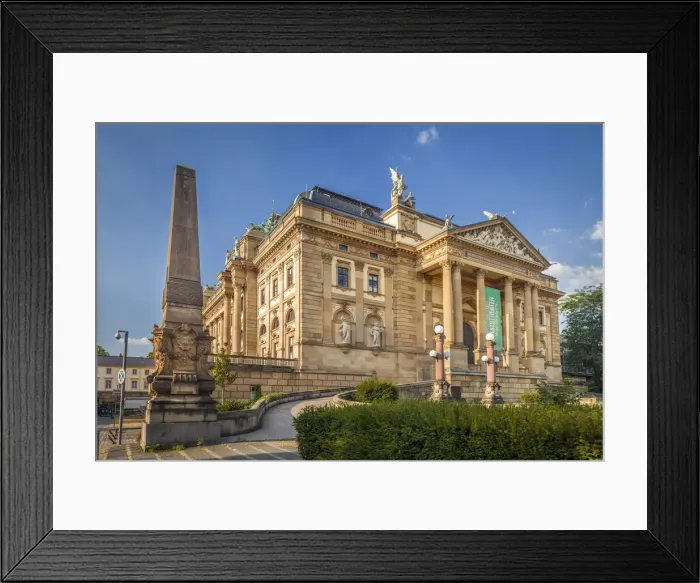 Framed Print : Hessian State Theater, Wiesbaden, Hesse, Germany