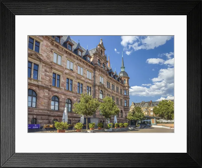 Framed Print : New Town Hall from the market square, Wiesbaden, Hesse, Germany Framed Print : New Town Hall from the market square, Wiesbaden, Hesse, Germany