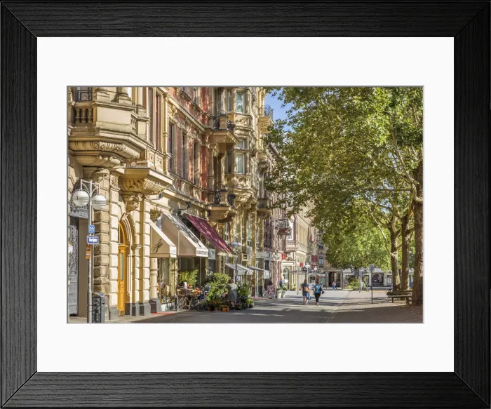 Framed Print : Wilhelminian style houses on the market square, Wiesbaden, Hesse, Germany Framed Print : Wilhelminian style houses on the market square, Wiesbaden, Hesse, Germany