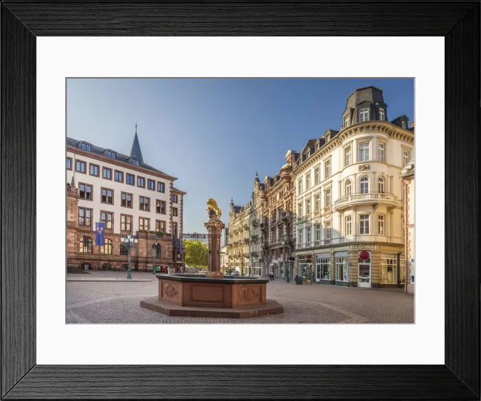 Framed Print : Market fountain, Wiesbaden, Hesse, Germany