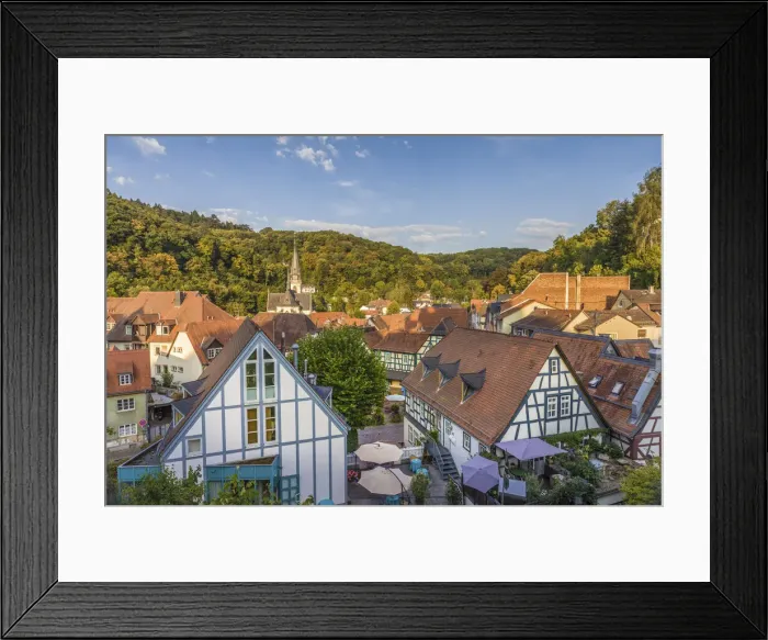 Framed Print : View from Eppstein Castle to the old town, Taunus, Hesse, Germany Framed Print : View from Eppstein Castle to the old town, Taunus, Hesse, Germany