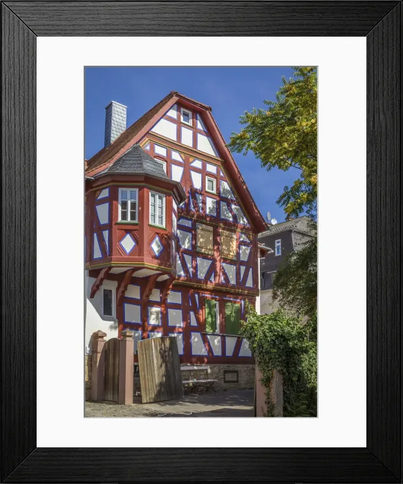 Framed Print : Half-timbered house in the old town of Bad Nauheim, Taunus, Hesse, Germany Framed Print : Half-timbered house in the old town of Bad Nauheim, Taunus, Hesse, Germany