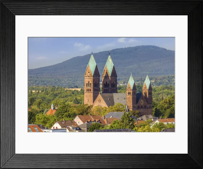 Framed Print : View from the Wicker Clinic to the Church of the Redeemer in Bad Homburg vor der Hoehe, Taunus, Hesse, Germany Framed Print : View from the Wicker Clinic to the Church of the Redeemer in Bad Homburg vor der Hoehe, Taunus, Hesse, Germany