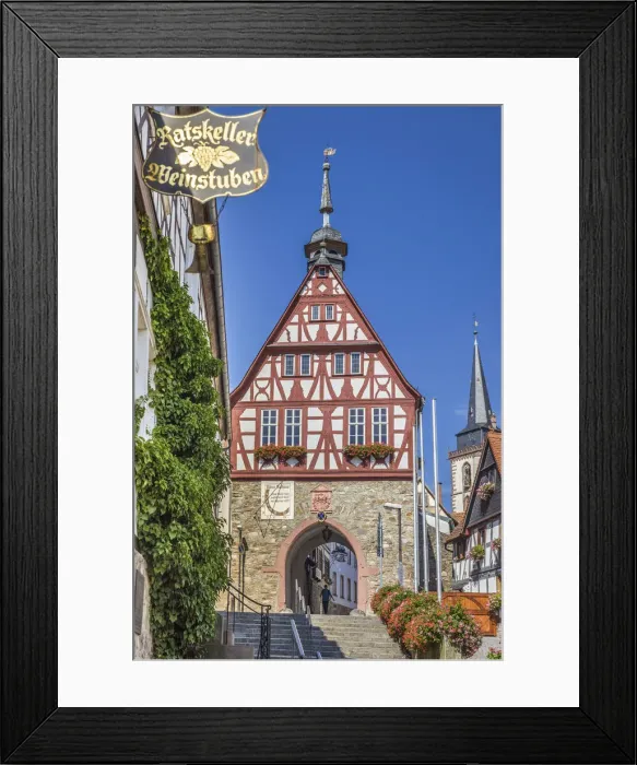 Framed Print : Old town hall in the old town of Oberursel, Taunus, Hesse, Germany