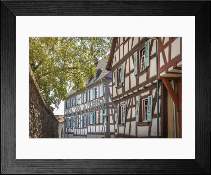 Framed Print : Half-timbered houses in the old town of Oberursel, Taunus, Hesse, Germany
