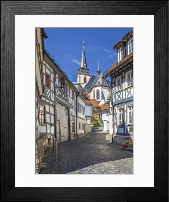 Framed Print : Old town and St. Ursula Church in Oberursel, Taunus, Hesse, Germany Framed Print : Old town and St. Ursula Church in Oberursel, Taunus, Hesse, Germany